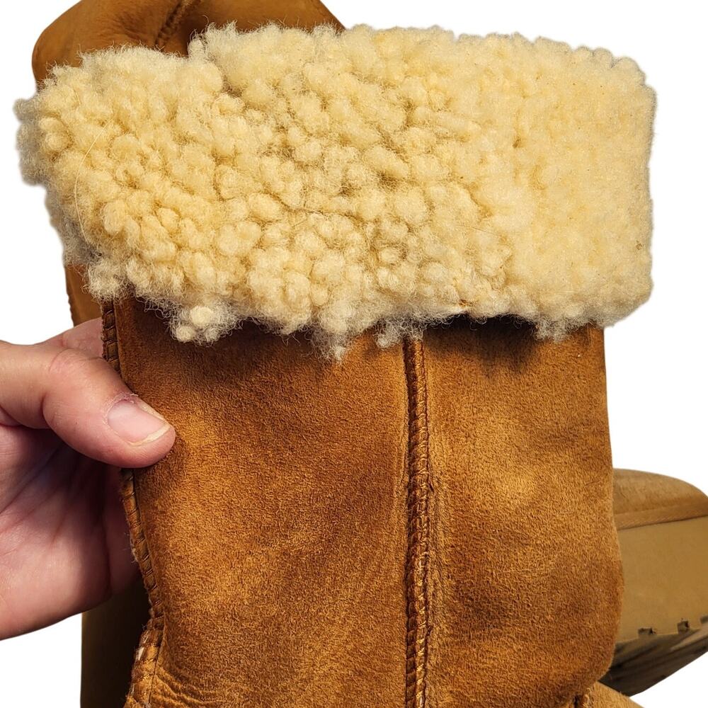 NEW UGG Classic New Heights Cuffable tall boots chestnut platform womens size 9 - Picture 6 of 8